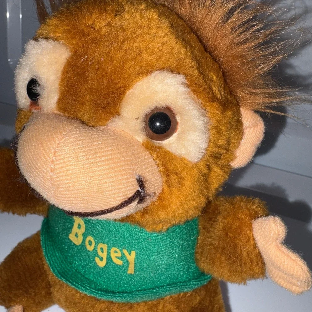 Vintage Bogey Orangutan Plush Toy 80s Collectible Brown Hallmark Shirt Tales